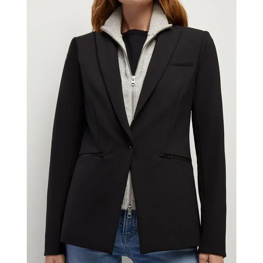 Veronica Beard Iconic Scuba Dickey Jacket black US12
